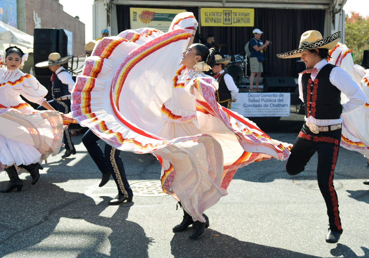 The Balet Folklorico in mid-dance at Saturday's festival.
